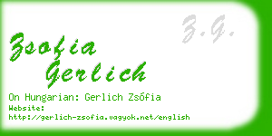 zsofia gerlich business card